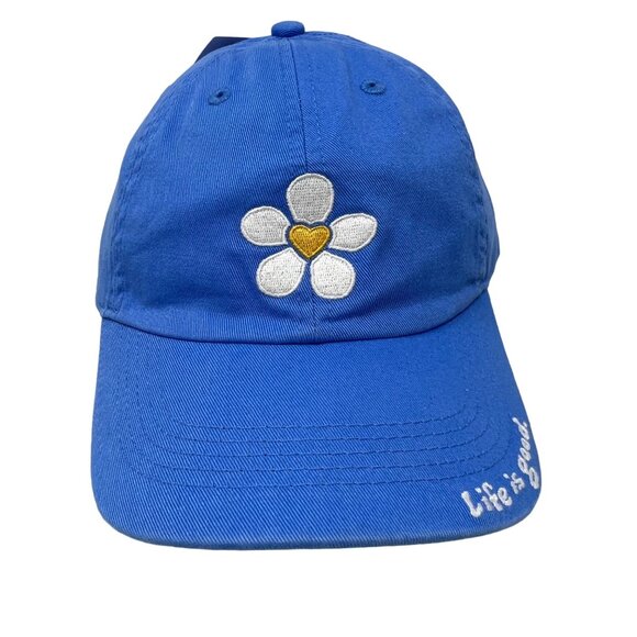 Life is Good Bold Heart Flower Chill Cap Kids L/XL Adjustable Strap Cotton NEW - Picture 1 of 9